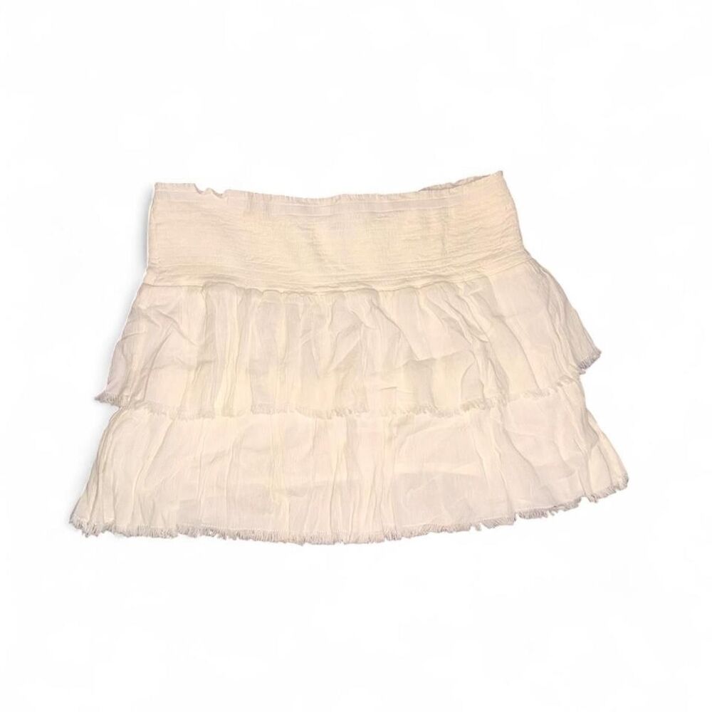 Aerie Women's White and Cream Skirt